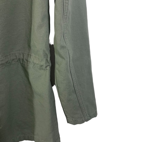 Forever 21 Women's Army Green Cotton Jacket with Draw String Waist 2 pockets SM - Picture 11 of 12